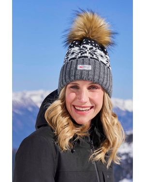Mountain Warehouse Thinsulate Fairisle Beanie Double Lined Cosy Winter Warm Hat - Blue