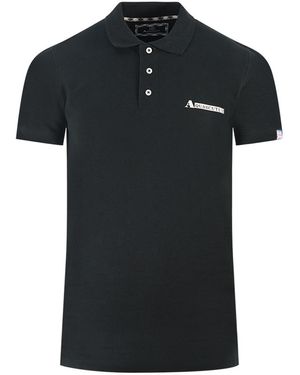 Aquascutum Boxed Logo Polo Shirt - Black