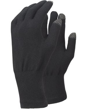 Trekmates Merino Touch Gloves Lightweight Warm Outdoor Hiking Quick-Drying - Black