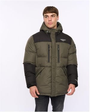 Crosshatch Squadage Panel Jacket - Brown