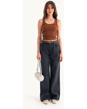 Hiccup High Waist Wide Leg Jeans - Multicolour