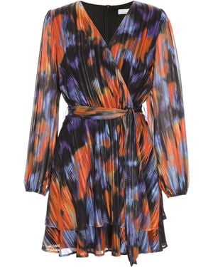 Quiz Smudge Print Skater Dress - Multicolour