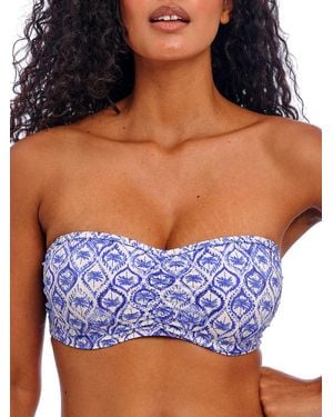 Freya Ocean Breeze Bandeau Bikini Top Denim - Blue