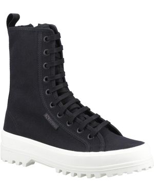 Superga 2641 Alpina High Cotton Blend Boots - Blue