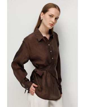 MixRay Cotton Shirt - Brown