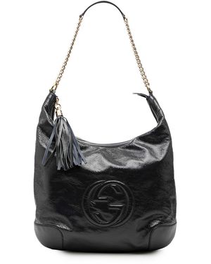 Gucci Pre-Owned Patent Soho Shoulder Bag - Black