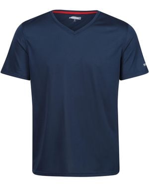 Regatta Fingal V Neck T-Shirt (Moonlight Denim) - Blue