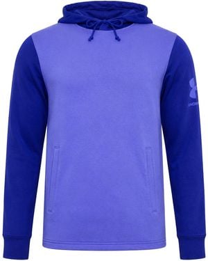 Under Armour Rival Terry Colourblock Hd Hoodie - Blue
