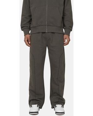 Good For Nothing Coverlock Stitching Baggy Joggers - Black