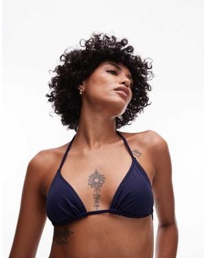 ARKET Mix & Match Triangle Tie Bikini Top - Blue