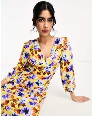 Y.A.S V Neck Midi Dress - White