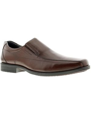 Hush Puppies Brody Slip On Leather Smart Shoes - Black