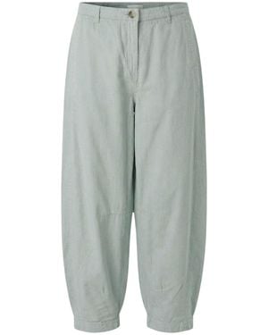 Secret Label Linen Blend Barrel Leg Trousers - Blue