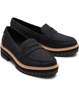 TOMS Cara Leather Zwarte Schoenen
