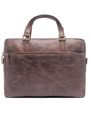 Bolongaro Trevor Real Leather Dieter Crossbody Satchel - Brown