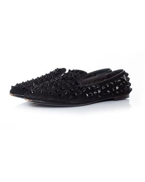Philipp Plein Suede Stud Loafers In Zwart