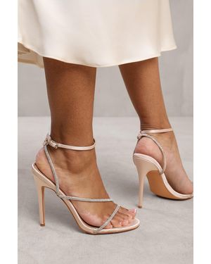 Where's That From Wheres 'Zaneen' Stiletto High Heel With Diamante Detailed Strap - Brown