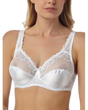 Marlon Underwired Satin Bra - White