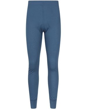 Mountain Warehouse 'Talus' Thermal Base Layer Trousers High Wicking Winter Trousers - Blue