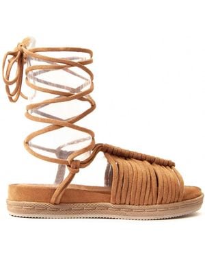 Montevita Flat Sandal Strips2 - Brown