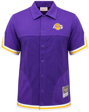 Mitchell & Ness Nba Los Angeles Lakers Warm Up Shooting Shirt - Purple