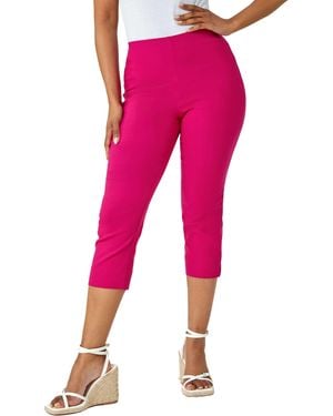 Roman Petite Cropped Stretch Trouser - Pink