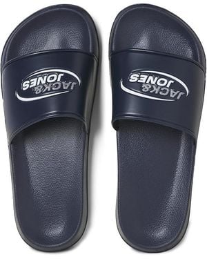 Jack & Jones Logo Sliders Slip On - Blue