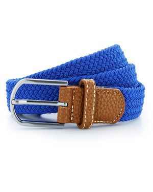 Asquith & Fox Woven Braid Stretch Belt (Royal) - Blue
