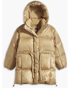 Levi's Levi's Travertine Pillow Bubble Mid Jacket - Natural
