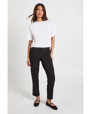 Boohoo Basics Tailored Tapered Trouser - White