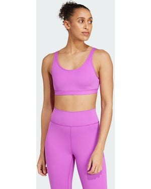 adidas Originals All Me Essentials Medium-Support Bra - Purple