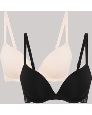 Elle Multi Pack (2) Padded Smooth Bra - Black