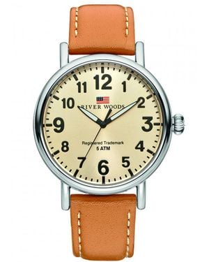 River Woods Sacramento Watch Rw420017 Leather - Grey
