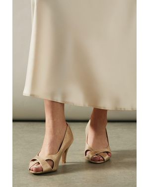Good for the Sole Wide Fit Honey Peep Toe Court Shoes - Natural