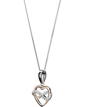 Orphelia 'Jasmina' 925 Sterling Chain With Pendant - White