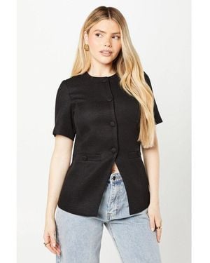 Dorothy Perkins Boucle Top - Black