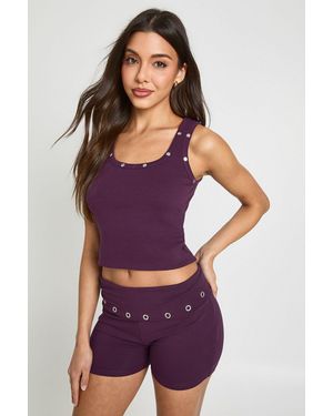 Boohoo Studded Vest - Purple