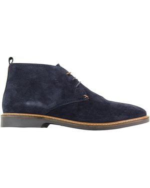 House Of Cavani Suede Lace Up Chukka Boots - Blue