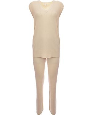 Skin Pixie Jumper Vest/Pansy Pant Knit Set - Natural
