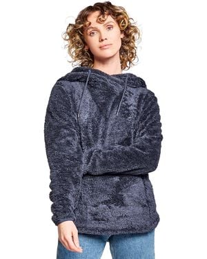 Peter Storm Yogi Fleece Mid-Layer Hoodie With Kangaroo Style Pocket - Blue