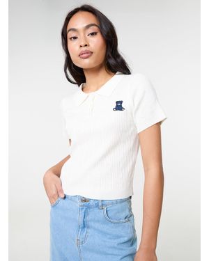Pink Vanilla Cherub Cable Knit Top - White