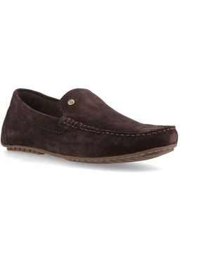 Hush Puppies Ralph Suede Leather Loafers - Brown
