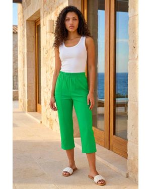 Roman Petite Bengaline Cropped Trouser - Green
