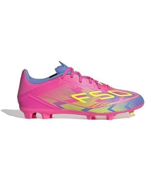 adidas F50 League Lace-Up Stripe Patterned Boots - Pink