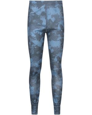 Mountain Warehouse 'Talus' Thermal Base Layer Trousers High Wicking Quick Dry Winter Trousers - Blue