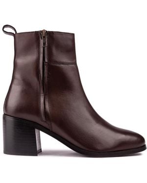 Sole Greer Zip Boots - Brown