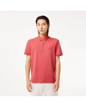 Lacoste Fit Paris Stretch Piqu¿ Polo Shirt - Red