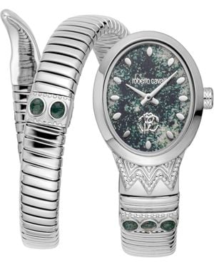 Roberto Cavalli Snake Stainless Steel Watch - Grey