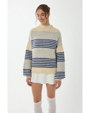 Hiccup Relxed Fit Knit Jumper - Blue