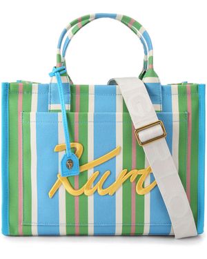 Kurt Geiger Canvas Kc Tote Bag - Blue